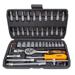 Набор инструментов 46пр.1/4''(6гр.)(4-14мм) ISMA ISMA-2462-5