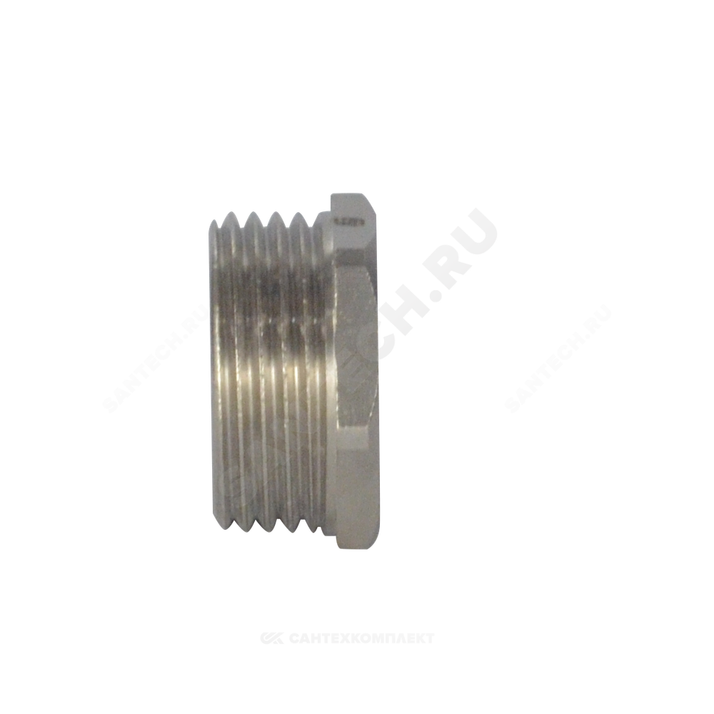 Футорка латунь никель Ду 32х25 (1 1/4"х1") НР/ВР SantechSystems
