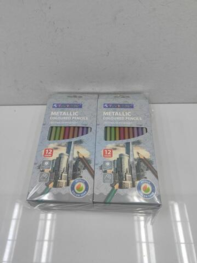 Карандаши цветные Metallic 12 цветов круглые