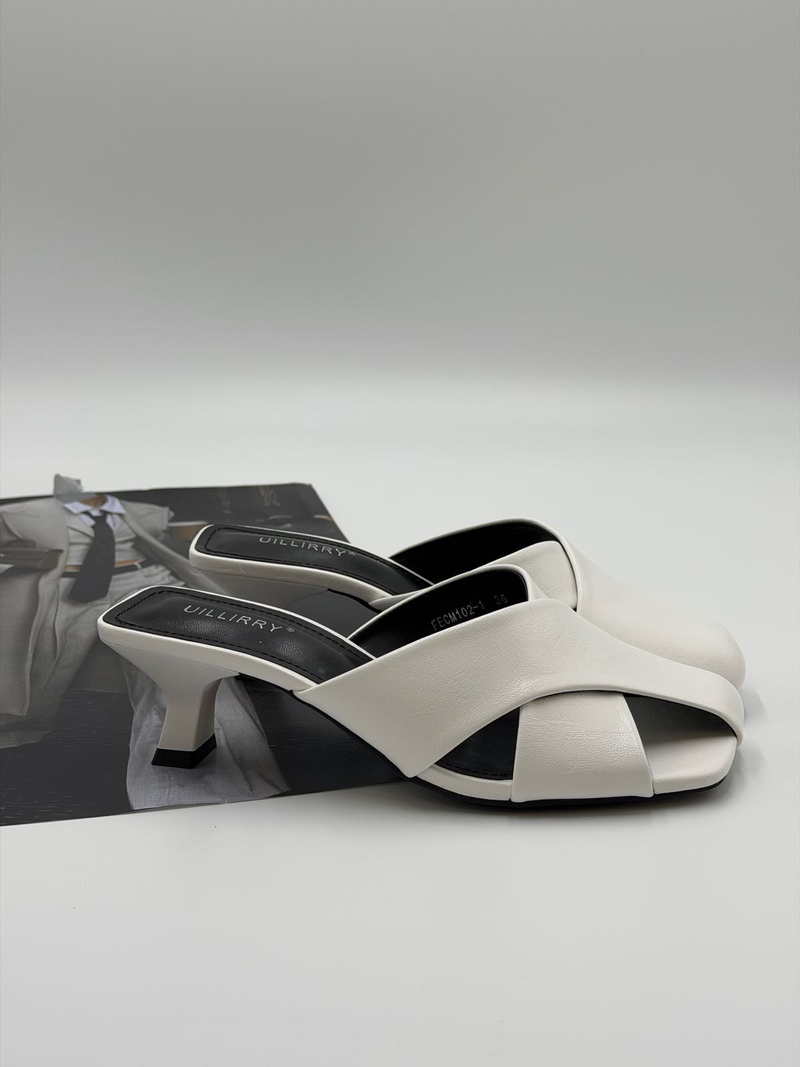 Босоножки женские эко-кожа арт. FECM 102-1 цвет "белый"