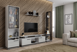 Тумба для ТВ длинная Модена МТ-2, ясень анкор светлый/венге