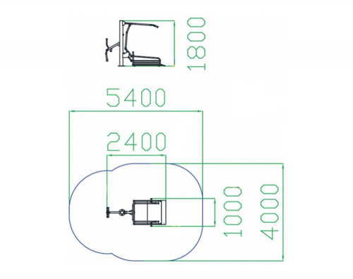 Уличный тренажер «Подтягивание + гиб колена» для детей с ОВ