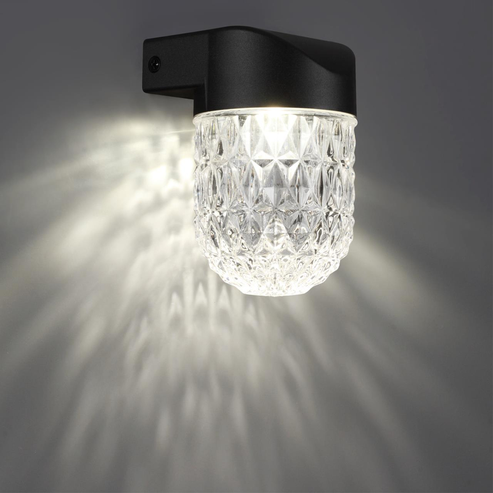 359295 STREET NT24 724 черный Светильник ландшафтный настенный IP65 LED 7W 4000K 175-265V ESTIMA