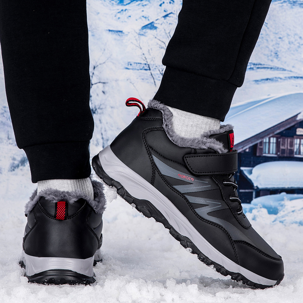 CHENGSHILUOTUO Mid top Elderly Insulated Shoes Unisex