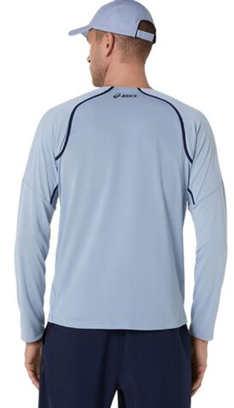 Мужская теннисная футболка с длинным рукавом Asics Match Long Sleeve Top - grey blue