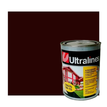 Эмаль ПФ-115 "ULTRA LINES" ШОКОЛАДНАЯ 0,8 кг