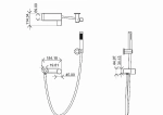 Смеситель для душа Boheme Stick 123-BG черный/золото