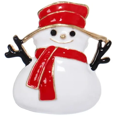 Брошь «Рождественское чудо - Снеговик», 4,2*3,5см