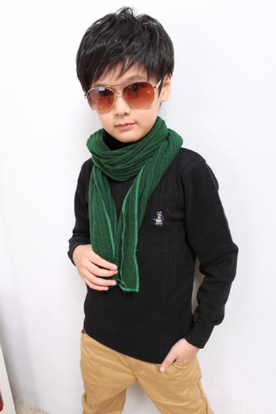 Джемпер детский однотонный с рельефным рисунком