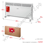 ЗУБР М серия 2 кВт, электрический конвектор (КЭМ-2000)