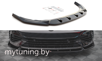 Сплиттер бампера переднего V.5 для VOLKSWAGEN Golf VIII R (20-...)