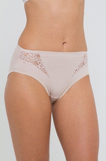 Трусы-слипы с элементами из кружевного полотна (Размер: 46) (Цвет: белый)