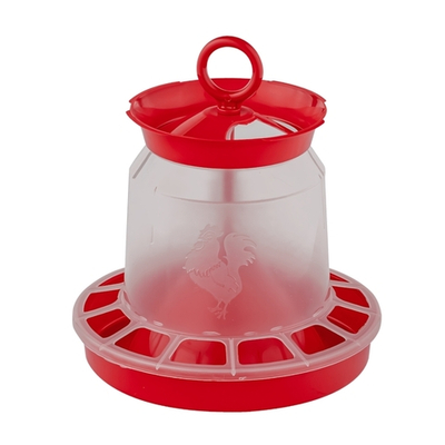 Кормушка для птиц с колбой 5 л цвет красный