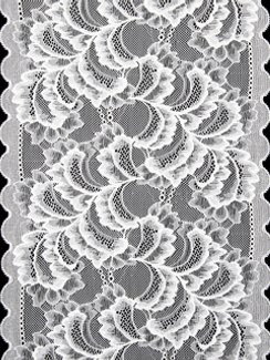 03-276 ОПТ Кружево эластичное 22 см, теплый белый