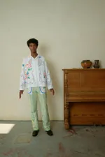 Рубашка Soeurs Украшенная Вышивкой Крестиком / Criss-Cross Bouquet Long Sleeve белая