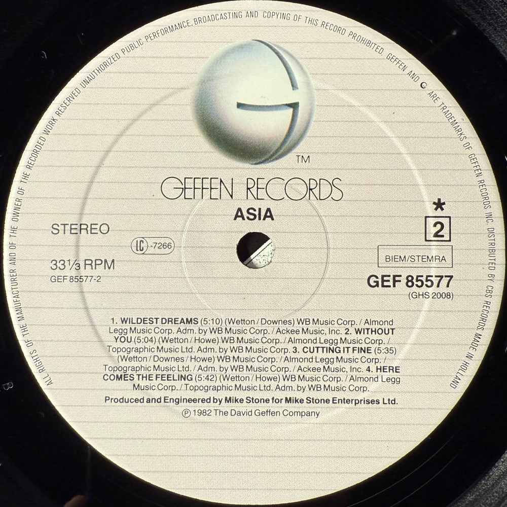 Asia - Asia (Голландия 1982г.)