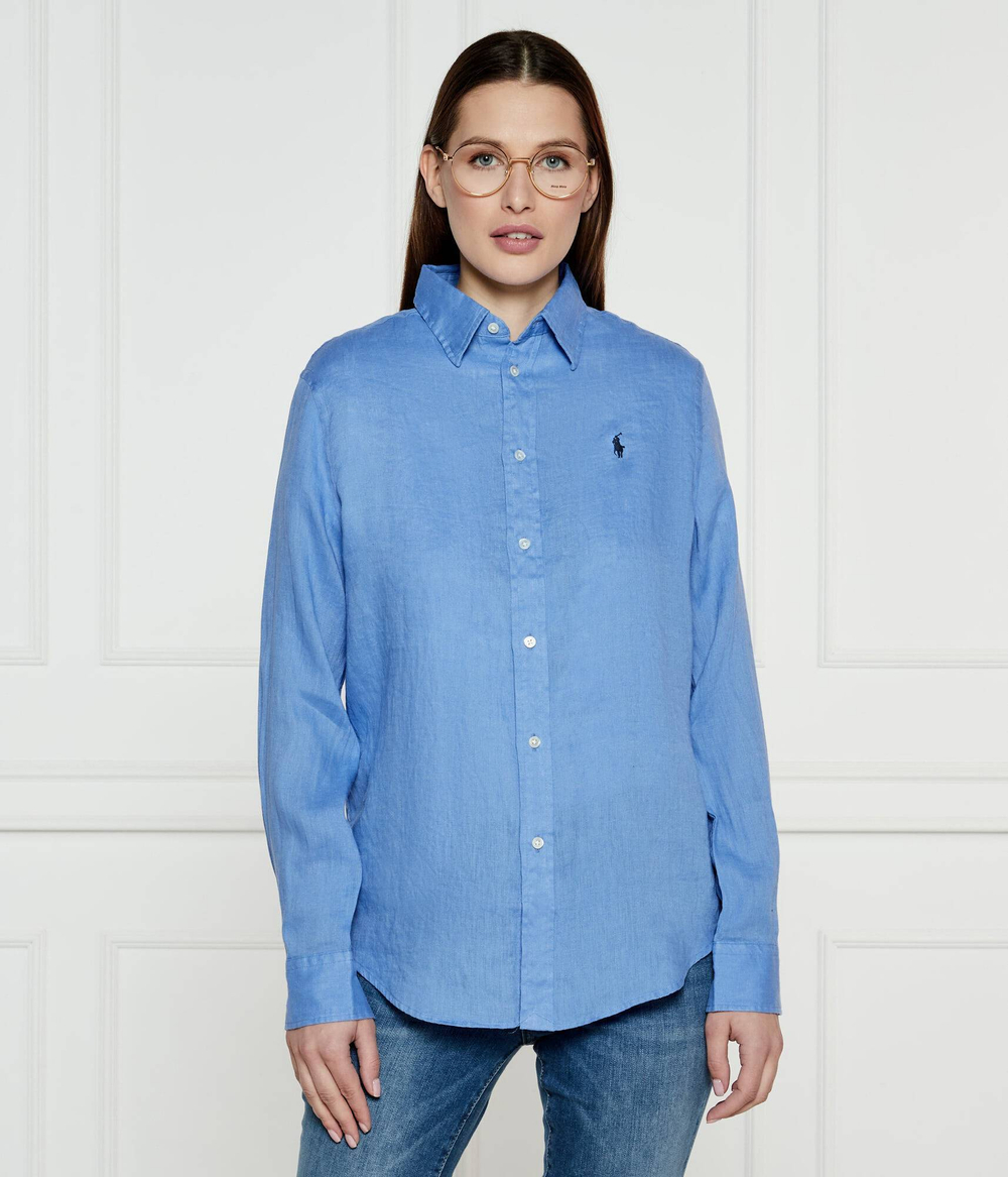 Льняная рубашка POLO RALPH LAUREN - голубой(211970730)