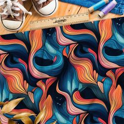 Ткань премиум таффета орнамент фантазии