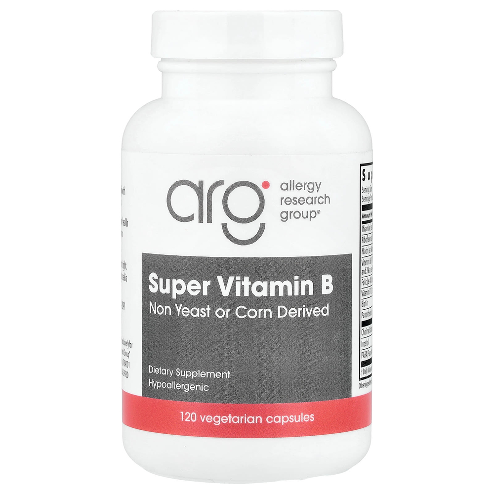 Allergy Research Group, Super Vitamin B, 120 вегетарианских капсул