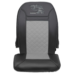 Чехлы Scania 5 серия Высокое и низкое сиденье (экокожа, черный, серая вставка)