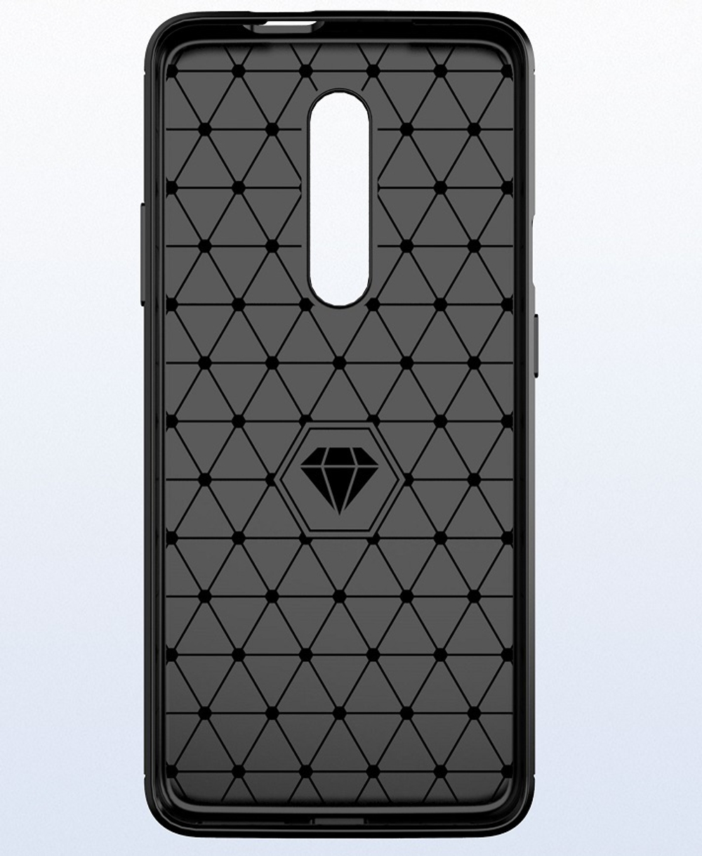 Чехол для OnePlus 7 Pro цвет Black (черный), серия Carbon от Caseport