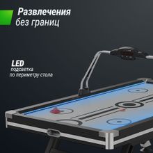 Игровой стол UNIX Line Аэрохоккей (226х125 cм) Black&amp;White
