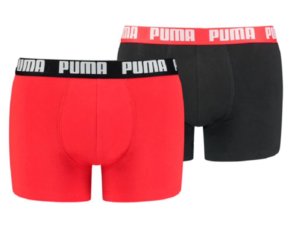 Мужские спортивные боксеры Puma Basic Boxer 2P - red/black