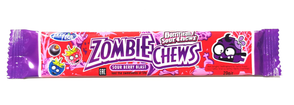 Кислая жевательная конфета Profisa Mega Zombie Berry  Blast  20 г