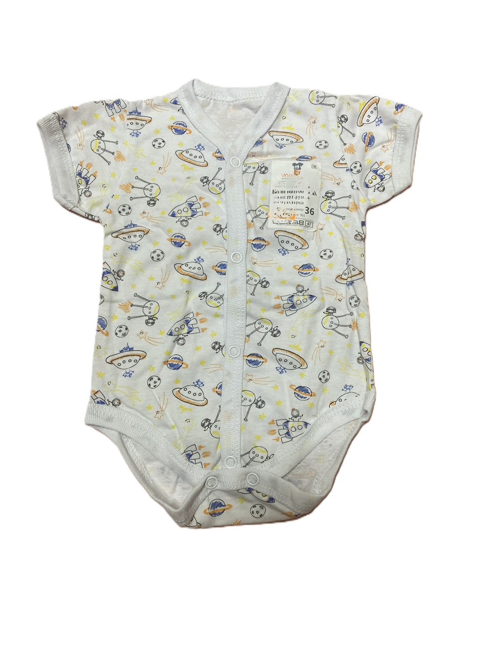 Боди короткий рукав на кнопках из кулирки (100% хлопок) на рост 56 см