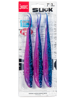 Виброхвост LJ 3D Slick Shad-V 7" (17.8 см), цвет Z18, 3 шт.