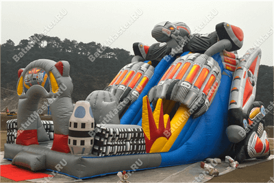 Коммерческий надувной батут "Робот" 13.5*7*9 м