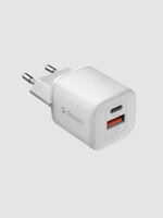 Зарядное устройство Deppa USB-C + USB-A, PD 3.0, QC 3.0, 33W, GaN, белый