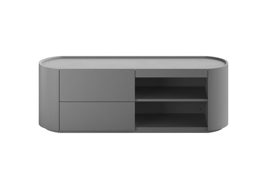 Тумба Lagom под ТВ 2 ящика 2 полки ширина 140 см (серый)