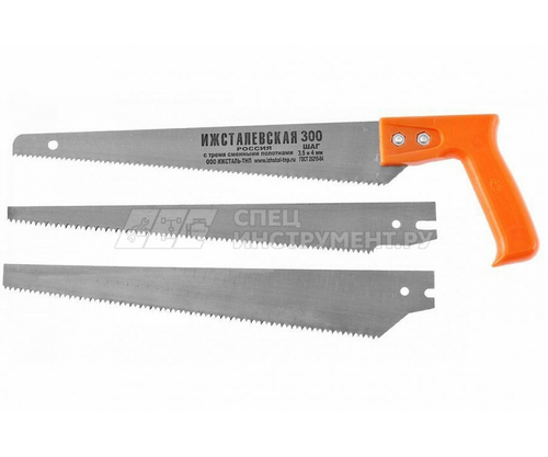 Ножовка по дереву 300мм 3 сменных ножа Ижевск