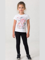 12255 Легинсы детские кулирка с лайкрой черный (88-164)