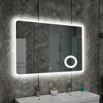 Зеркало с подсветкой Эльза, 100х80 см  (сенсорный выключатель, регулировка яркости, холодный свет 6000К)