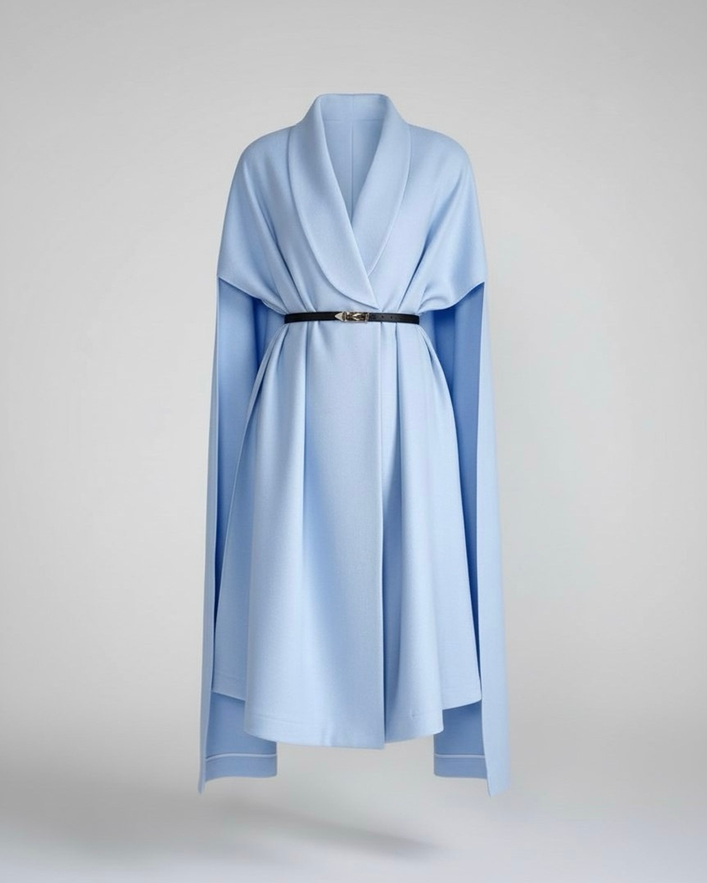 Пончо в голубом