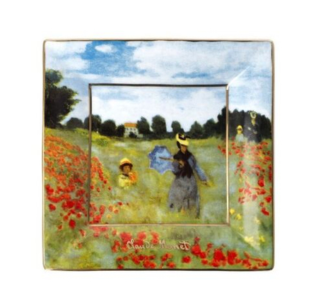 Goebel Квадратная тарелка Маковое поле 12 см