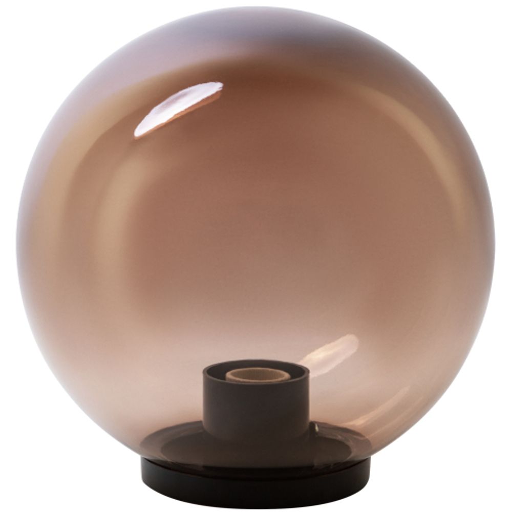 Садово-парковый светильник ЭРА НТУ 01-100-305 шар дымчатый на опору / кронштейн IP44 Е27 max100Вт d300mm