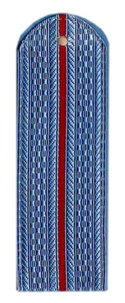 Погоны МВД один просвет (серый/красная полоса)