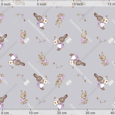 Зайчики на жемчужно сером by maniamantellina 361 DPI