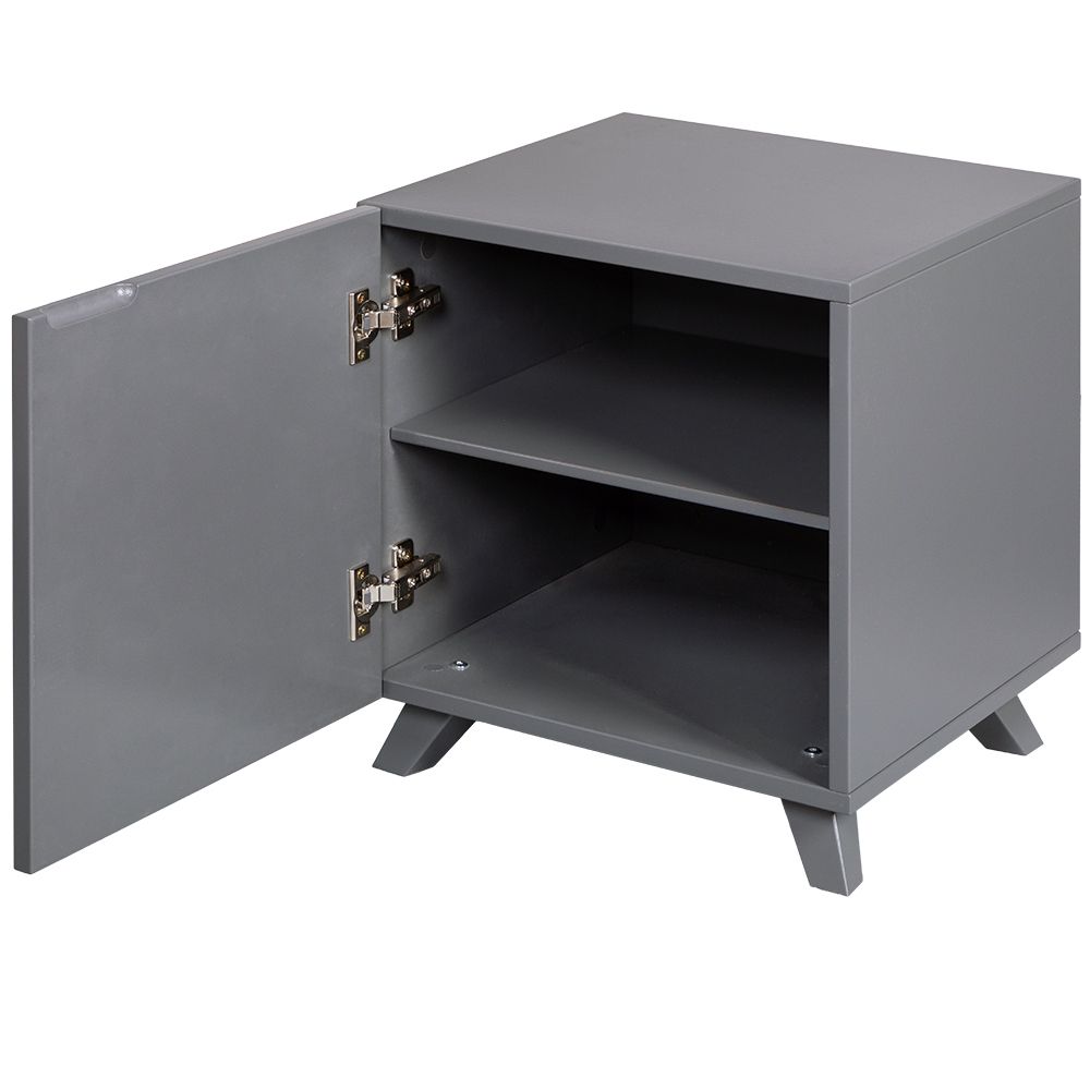 Тумба прикроватная Тропик Сканди Серый Голд левая