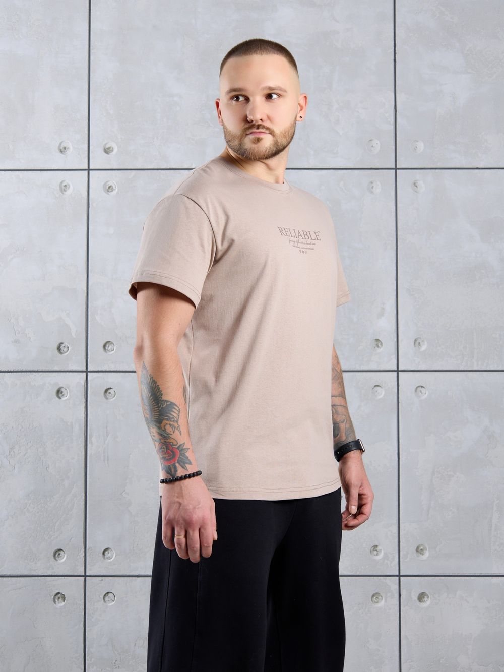 Фуфайка (футболка) мужская Джек-2 Виотекс БЕЖЕВЫЙ