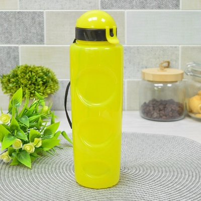 Бутылка для воды 700мл с трубочкой, цвет в ассортименте