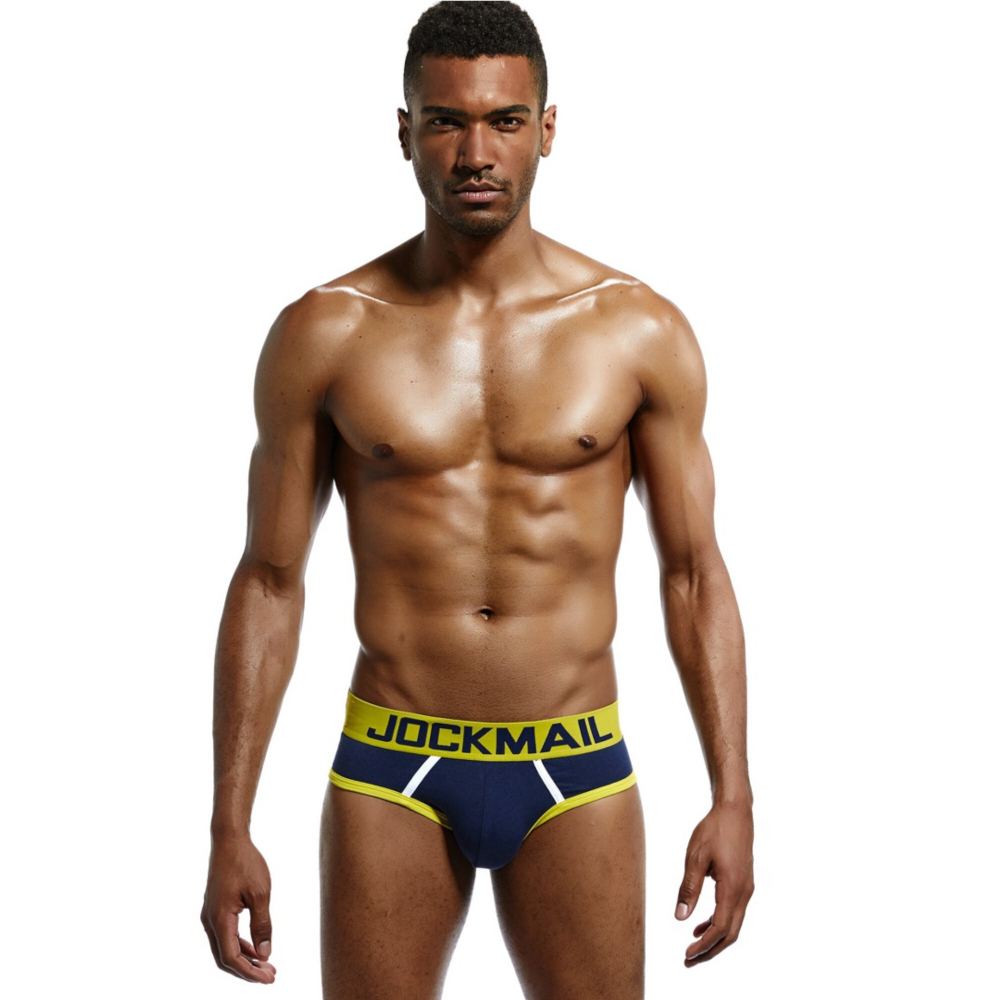 Мужские трусы брифы темно-синие JOCKMAIL JM2048-16