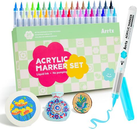 Arrtx акриловые маркеры 36 цветов