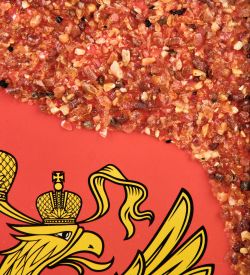 AMB-10 Картина «Герб России» (с янтарной крошкой)