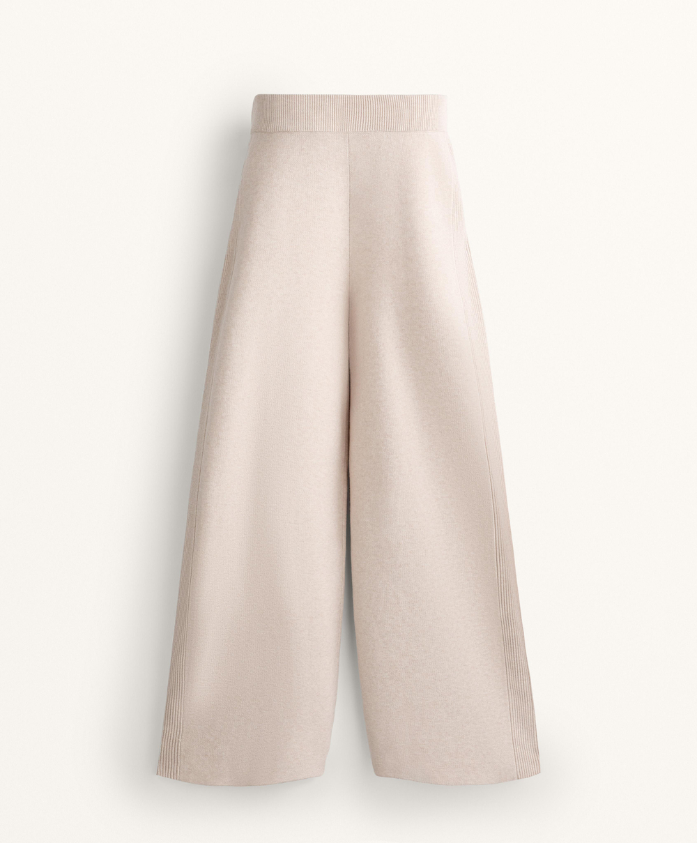 OYSHO Прямые брюки с резинкой по бокам, каменный