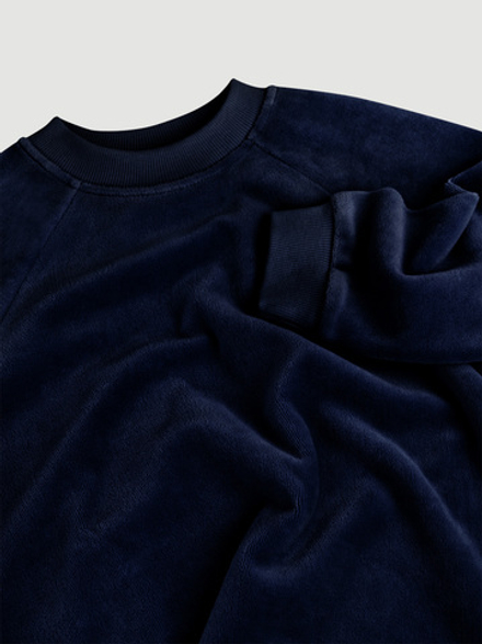 Велюровый свитшот оверсайз Mjölk Navy