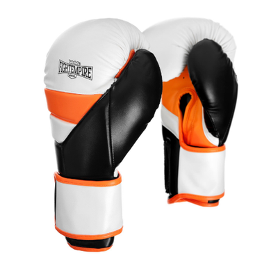 Перчатки боксёрские FIGHT EMPIRE, RATTLE, бело-чёрный, размер 8 oz
